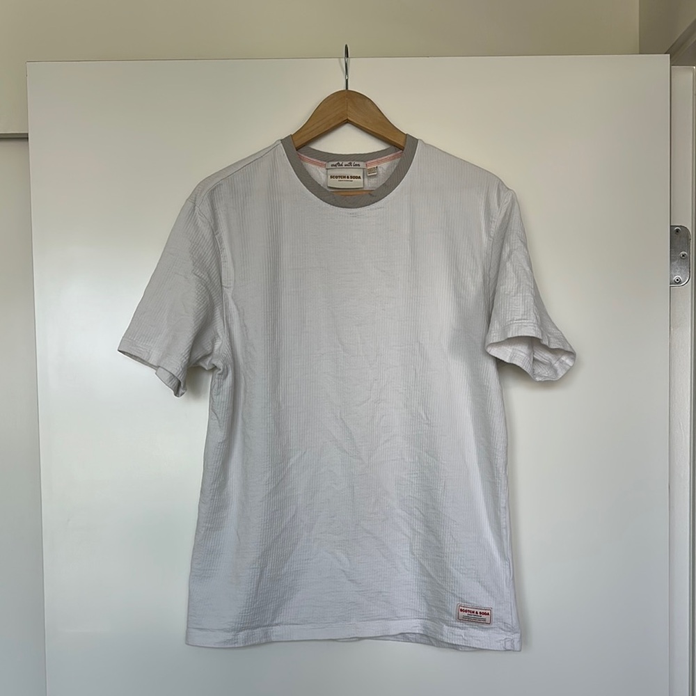 Scotch & Soda Light Gray Short Sleeve Tee